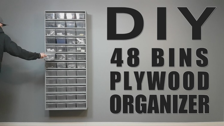 DIY Build - One Sheet Plywood - 48 Bins Organizer