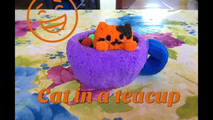 DIY Cat in a teacup | Homemade Squishy Tutorial