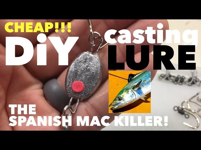 DIY -  Cheap Lead Sinker CASTING SPOON - spanish mackerel , blue fish etc. - home made lure