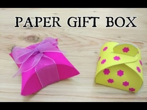 DIY craft : Paper GIFT BOX (Easy) - Vera Craft
