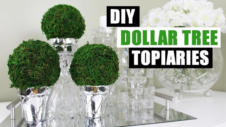 DIY DOLLAR TREE TOPIARIES | Dollar Store DIY Round Topiary | DIY Dollar Tree Topiary Home Decor