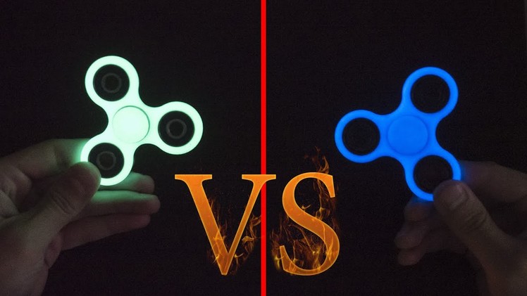 DIY fidget spinner VS factory glowing in the dark
