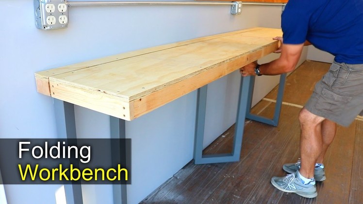 DIY Folding Workbench - How To - shipping container shop