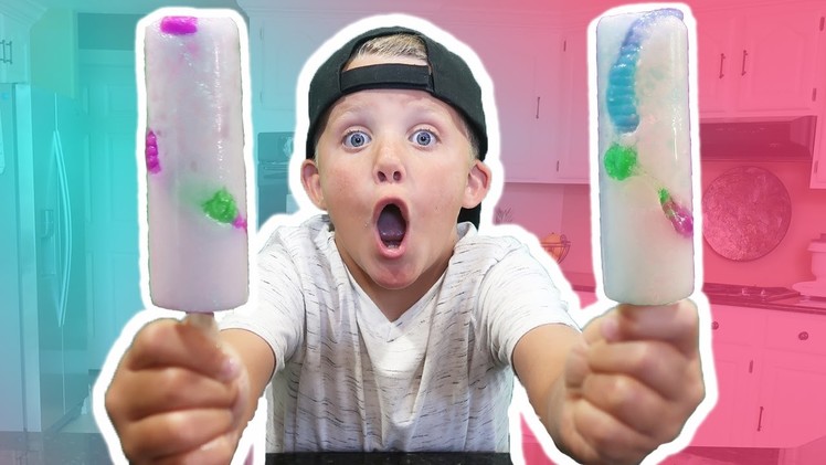 DIY GUMMI CANDY Ice Cream POPSICLES with Gummy Worm Surprise Taste Test