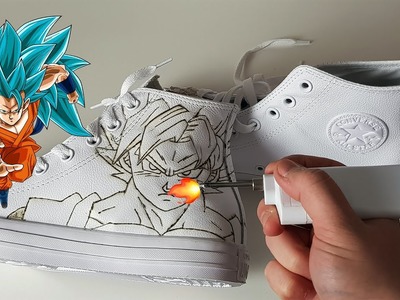 DIY How To Burn Goku into Leather Shoes with 3dsimo mini