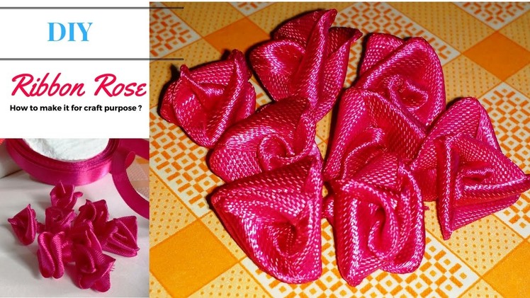 DIY | How to make Ribbon Rose without Sewing and Glue | Easy Step - by - Step Tutorial
