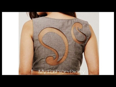 DIY | latest back blouse design | convert ur old blouse back to latest back design