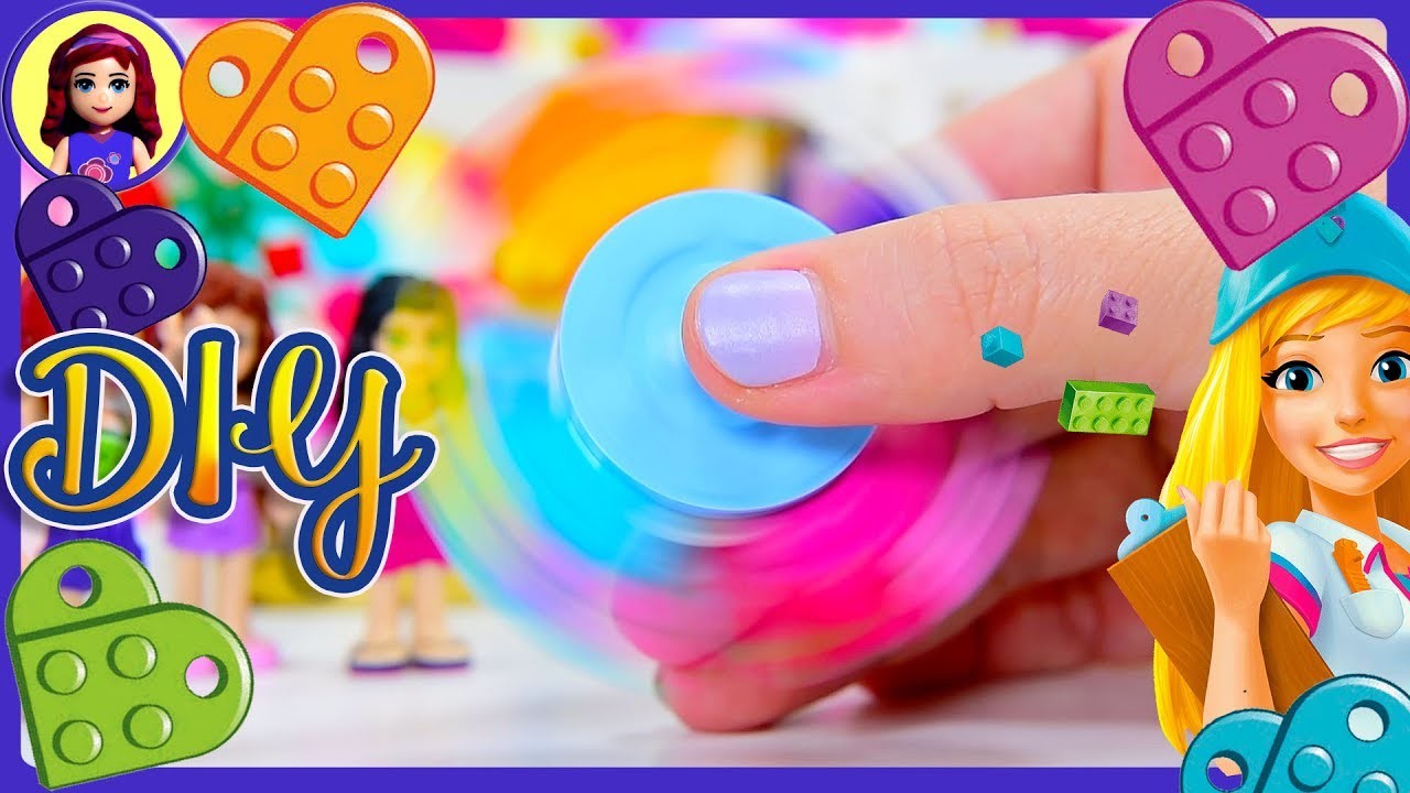 DIY Lego Friends Fidget Spinner Friendship Hearts Make