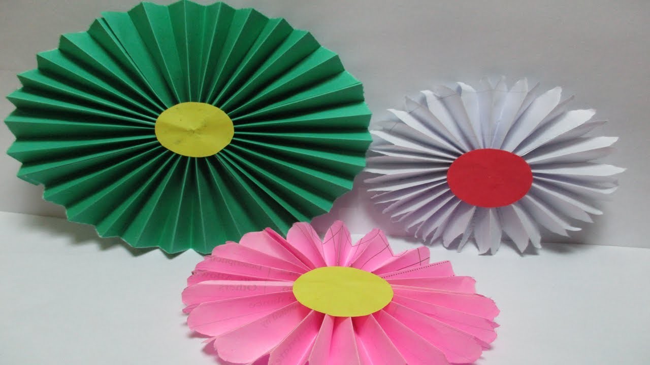 Diy making simple paper rosettes flower tutorial, DIY paper Crafts