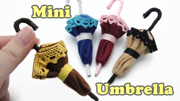 DIY Mini Doll Accessories Umbrella. Felt Craft