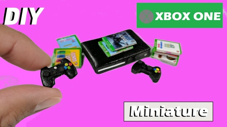 DIY Miniature Doll Xbox One  - Video Game Console - How to Make