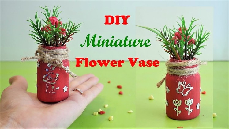 DIY Miniature Flower Vase | Cute Desk Decoration Craft Ideas