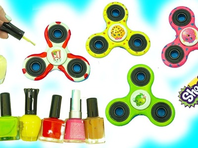 DIY Nail Polish Painted Shopkins Inspired Fidget Spinners - Do It Yourself Craft Video