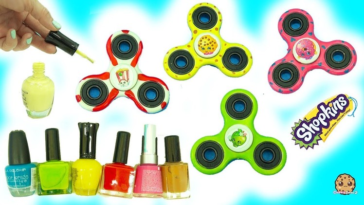 DIY Nail Polish Painted Shopkins Inspired Fidget Spinners - Do It Yourself Craft Video