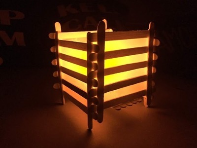 DIY night lamp || Using popsicle sticks || Room decor || Cheap & Easy
