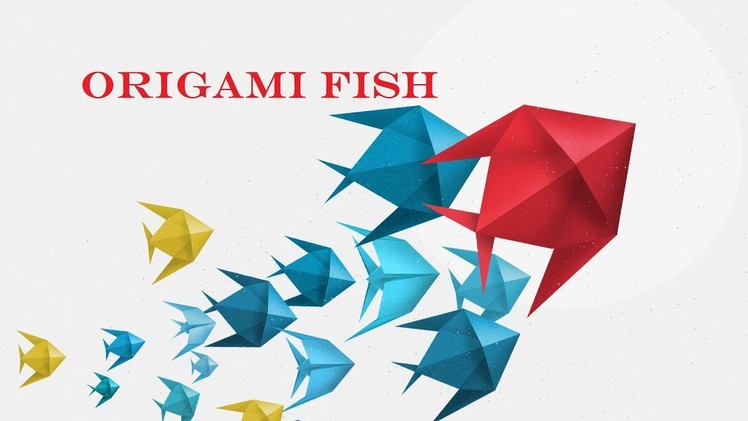 DIY Origami Fish।  How To Make Origami 3D Paper Fish। Simple Origami Paper Craft Tutorial।