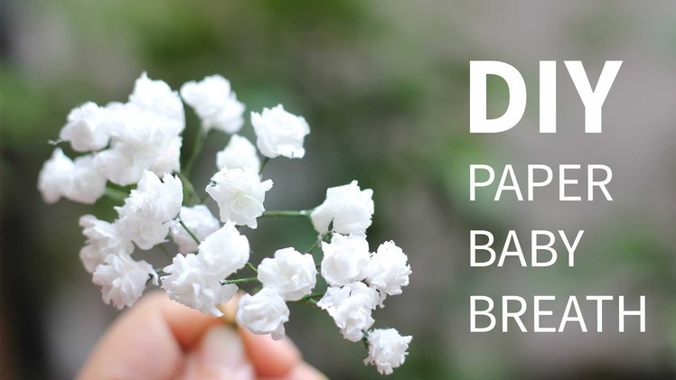 DIY paper baby breath flower from tissue paper, SUPER SIMPLE and REALISTIC