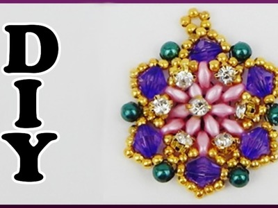 DIY | Perlen Kettenanhänger | twin beads Schmuck | Beaded necklace pendant | Beadwork | jewelry