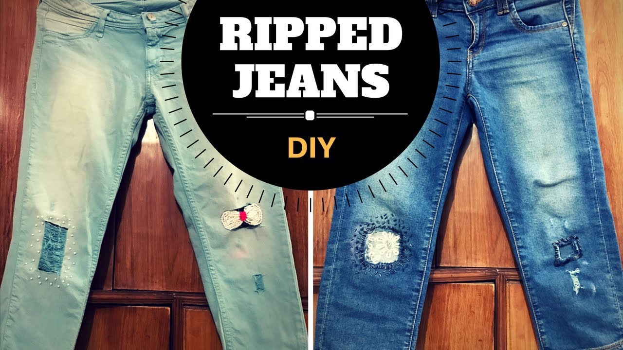 DIY Ripped Jeans for Women, Make Distressed Denim At Home