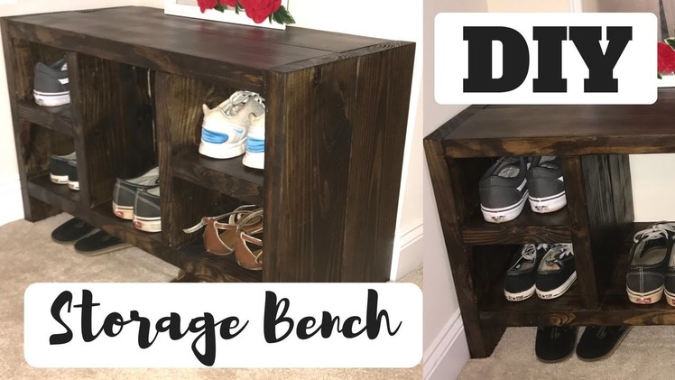 DIY Shoe Storage. Bench
