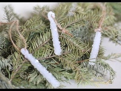 DIY Sparkling Icicle Ornaments