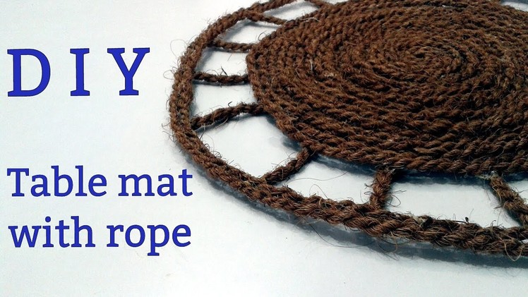 DIY Table mat with rope. Placemats with rope