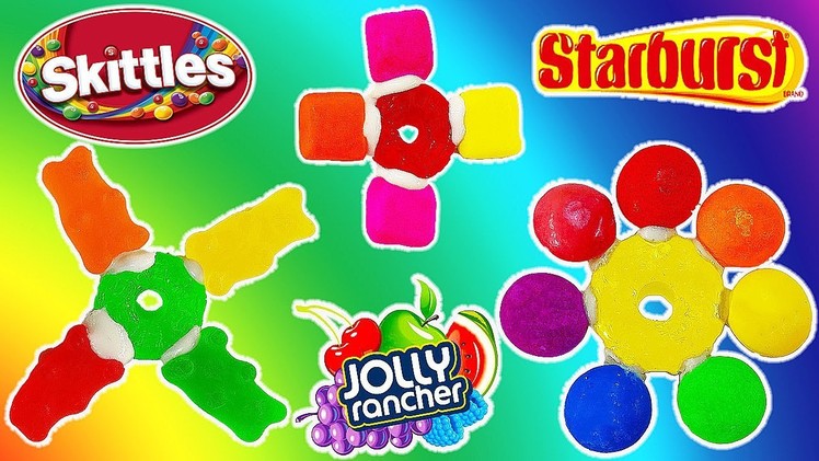 DIY TASTY EDIBLE Candy Fidget Spinner! Skittles, Jolly Ranchers, Starbursts! No Bearings! 1000mph?