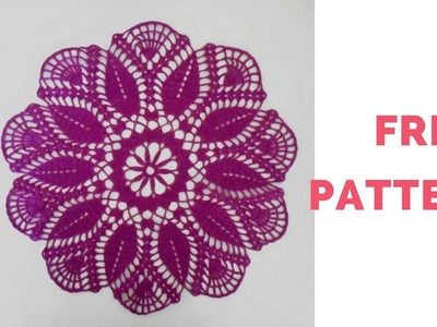 Doily free pattern. crochet tutorial.crochet doily diy. crochet inspiration