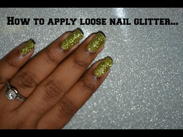 How To Apply Loose Nail Glitter| Diy nail art  tutorial | Love For Diyss