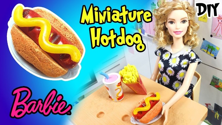 How to Make Barbie Doll Hotdog - DIY Easy Miniature Doll Crafts - Making Kids Toys