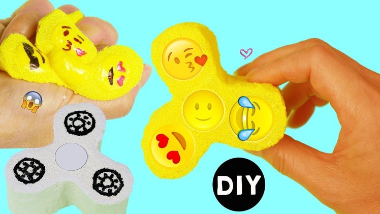 How to Make Emoji Fidget Spinner.Fidget Spinner Squishy DIY Tutorial