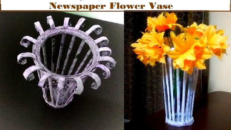 How to make newspaper flower vase GULDASTA | UNIQUE DIY EASY KIDS CRAFT FOR SUMMER CAMP IN LOW COST