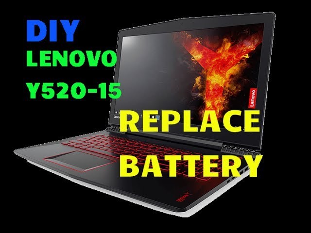 How to replace battery on Lenovo Legion Y520, battery L14M3P24 replacement, DIY tourtial