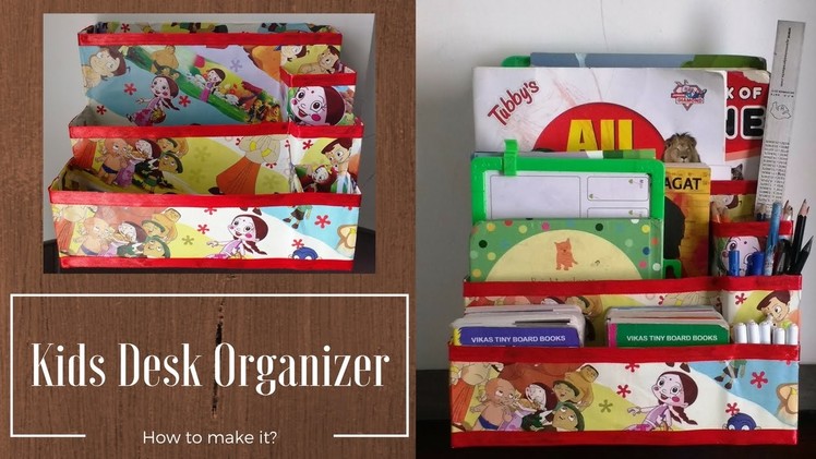 Kids Desk Organizer | Cereal Box Multipurpose Organizer | Recycled Crafts