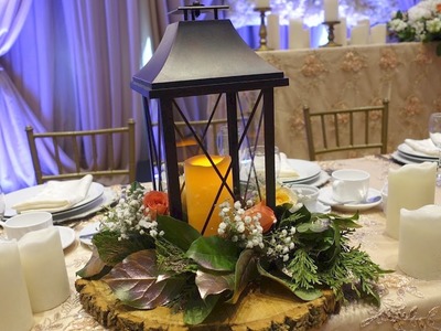 Lantern Table Centrepiece With Fresh Flowers DIY