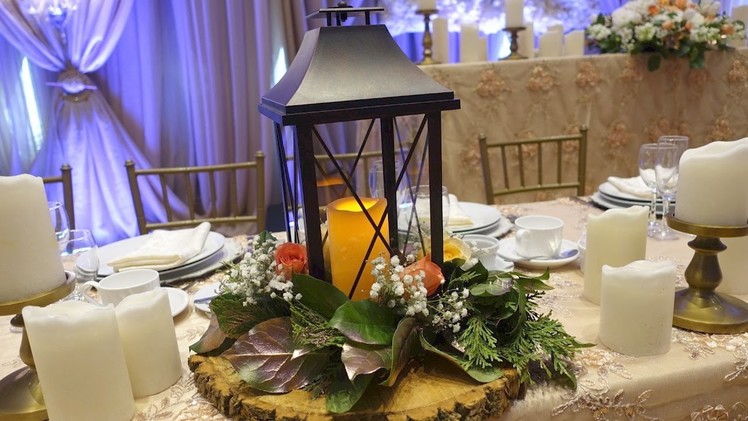 Lantern Table Centrepiece With Fresh Flowers DIY