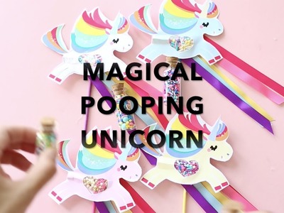 Magical Unicorn Pooping Sprinkles Paper Craft