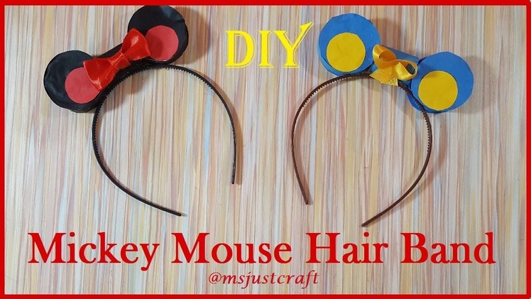 Mickey Mouse Hair Band | 5 minute craft | msjustcraft | DIY