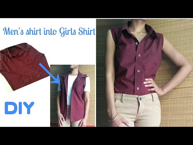 No Sew DIY : Convert Men's Shirt Into Girls. Dress.Shirt.casual.in 5 minutes.VIEWER'S CHOICE