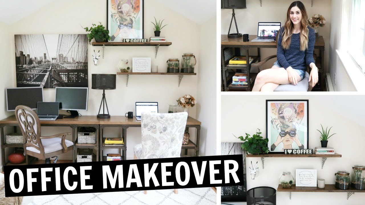 Office Makeover Part One Diy - Stylish Office Makeover