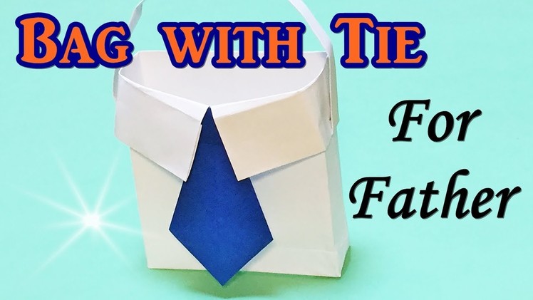 Origami Bag Shirt with Tie For Father's Day Gift | DIY Paper Craft Instruction Easy for Kids
