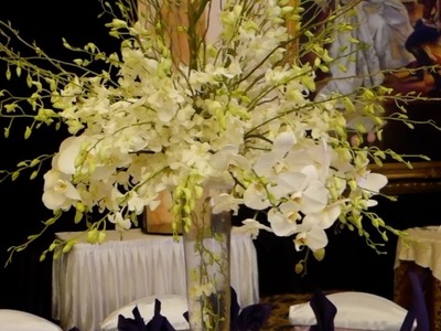Tall Centrepiece With Cascading Orchids DIY