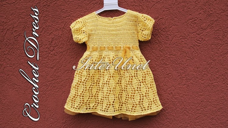 Baby dress crochet pattern – learn how to crochet a dress for a child.