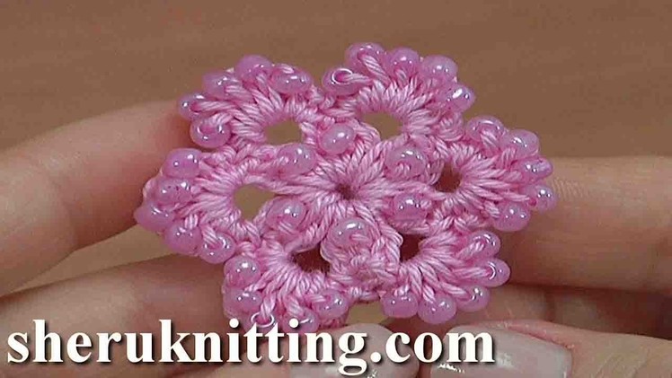 Crochet 6-Petal Flower Tutorial 162 Crochet Seed Beads
