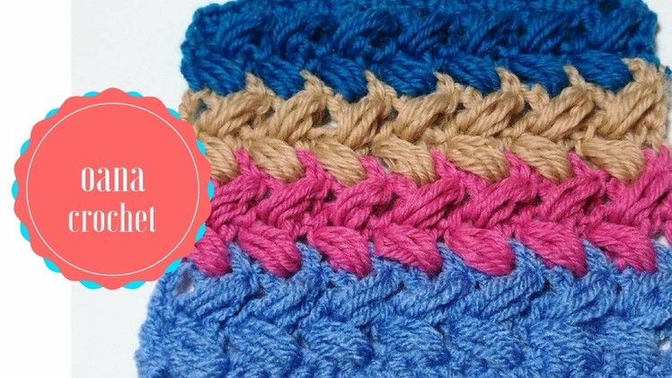 Crochet braided puff stitch by Oana