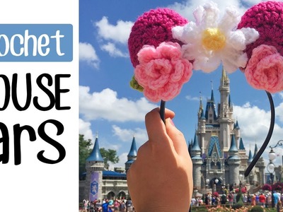 Crochet Floral Mouse Ears for Disney World!