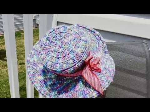 CROCHET SUMMER HAT. SOMBRERO VERANO PLAYA SOL A CROCHET