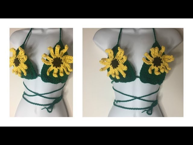 crochet sunflower top