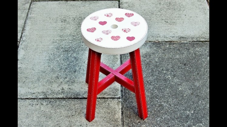 Decoupage stool - Fast & Easy Tutorial - DIY