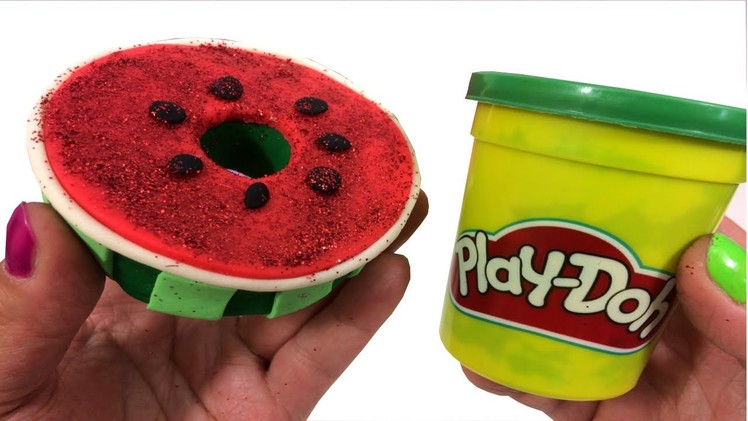 DIY Creative How To Make Watermelon Donuts with Play Doh Fun Review for Kids